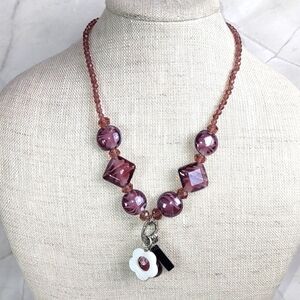 Safari Murano Art Glass Charm Necklace